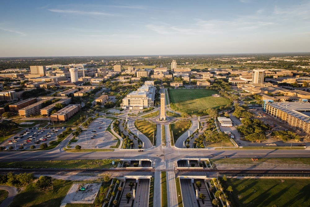 view of campus entry